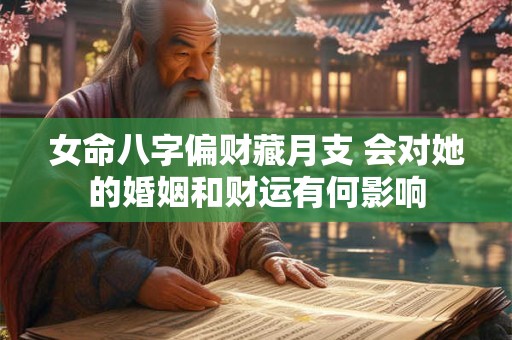 女命八字偏财藏月支 会对她的婚姻和财运有何影响