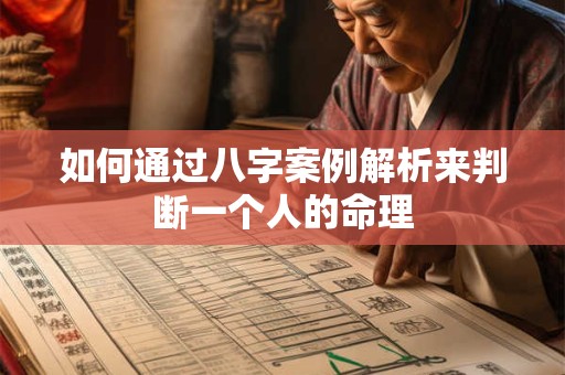 如何通过八字案例解析来判断一个人的命理