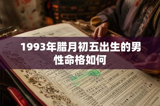1993年腊月初五出生的男性命格如何