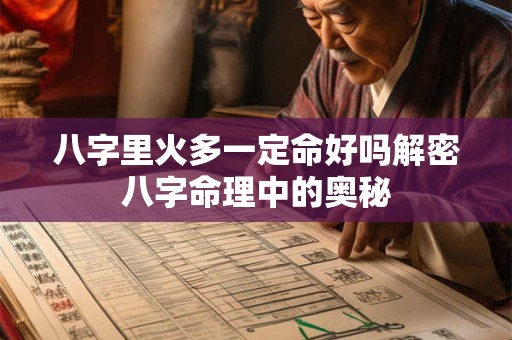八字里火多一定命好吗解密八字命理中的奥秘