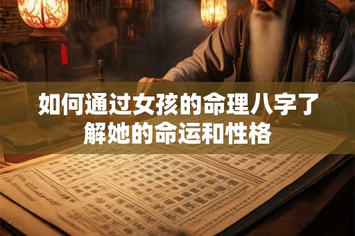 如何通过女孩的命理八字了解她的命运和性格