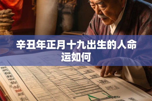 辛丑年正月十九出生的人命运如何