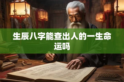 生辰八字能查出人的一生命运吗