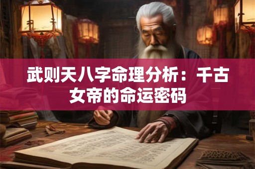 武则天八字命理分析：千古女帝的命运密码