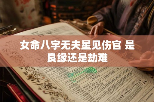 女命八字无夫星见伤官 是良缘还是劫难