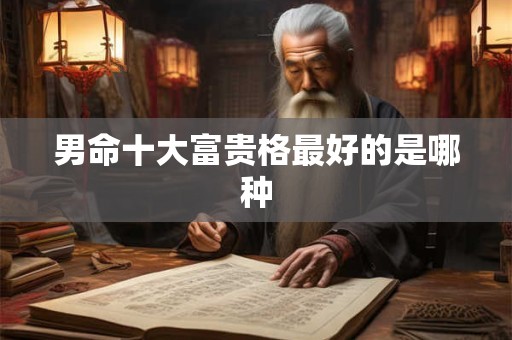 男命十大富贵格最好的是哪种