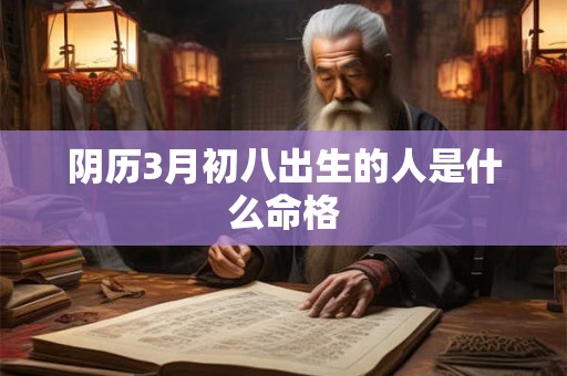 阴历3月初八出生的人是什么命格