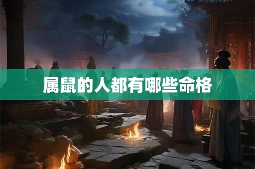 属鼠的人都有哪些命格