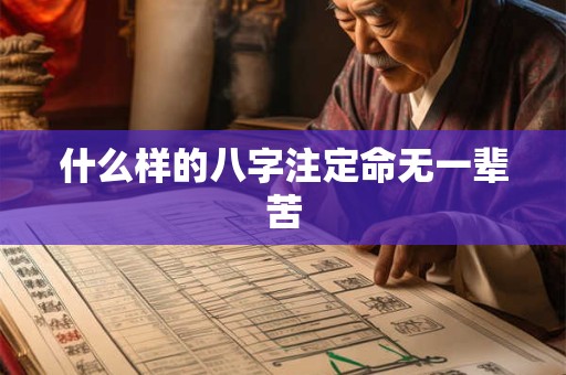 什么样的八字注定命无一辈苦