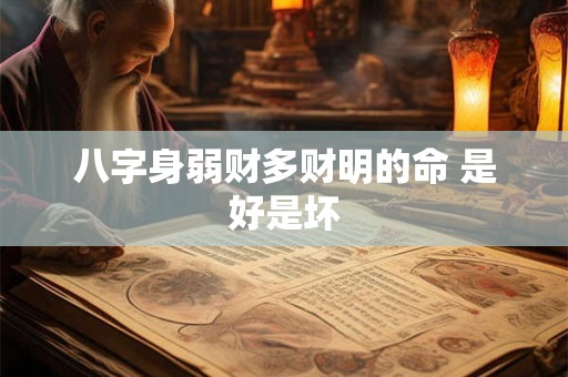 八字身弱财多财明的命 是好是坏
