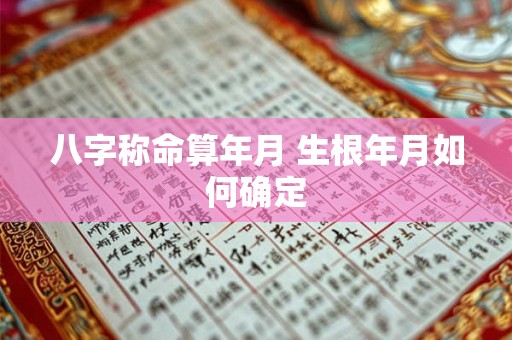 八字称命算年月 生根年月如何确定