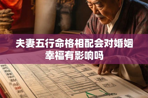 夫妻五行命格相配会对婚姻幸福有影响吗