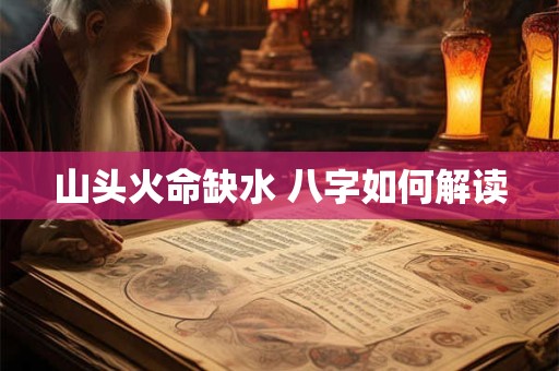 山头火命缺水 八字如何解读