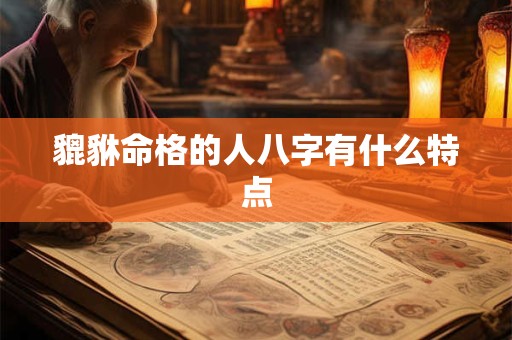 貔貅命格的人八字有什么特点
