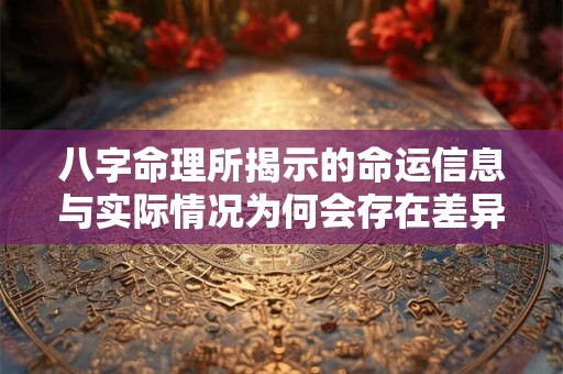 八字命理所揭示的命运信息与实际情况为何会存在差异