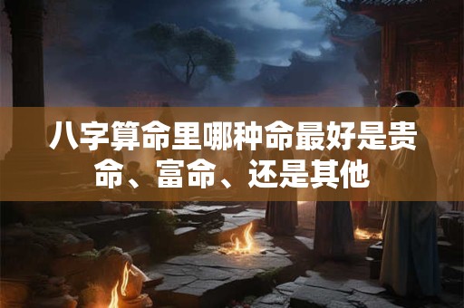 八字算命里哪种命最好是贵命、富命、还是其他