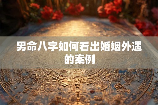 男命八字如何看出婚姻外遇的案例