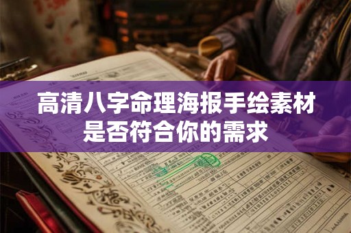高清八字命理海报手绘素材是否符合你的需求