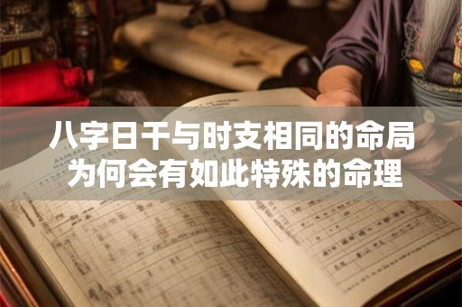 八字日干与时支相同的命局 为何会有如此特殊的命理特征