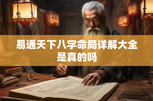 易通天下八字命局详解大全是真的吗