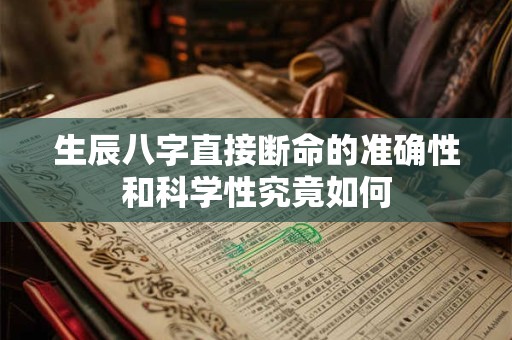 生辰八字直接断命的准确性和科学性究竟如何