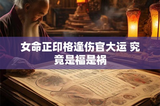 女命正印格逢伤官大运 究竟是福是祸