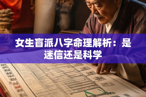女生盲派八字命理解析：是迷信还是科学