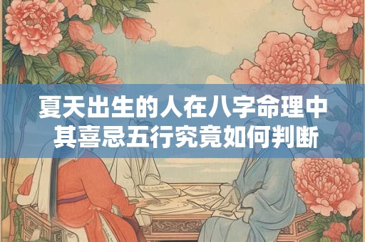 夏天出生的人在八字命理中 其喜忌五行究竟如何判断
