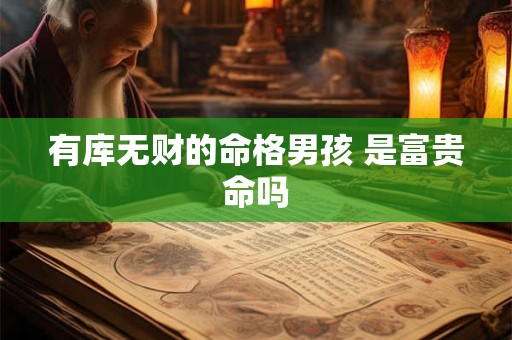有库无财的命格男孩 是富贵命吗