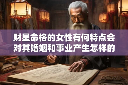 财星命格的女性有何特点会对其婚姻和事业产生怎样的影响