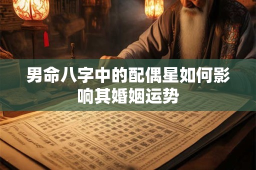 男命八字中的配偶星如何影响其婚姻运势
