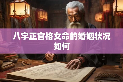 八字正官格女命的婚姻状况如何