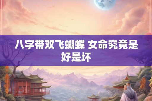 八字带双飞蝴蝶 女命究竟是好是坏