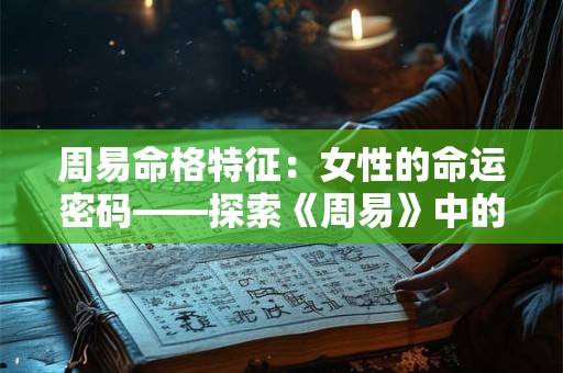 周易命格特征：女性的命运密码——探索《周易》中的女性命格奥秘