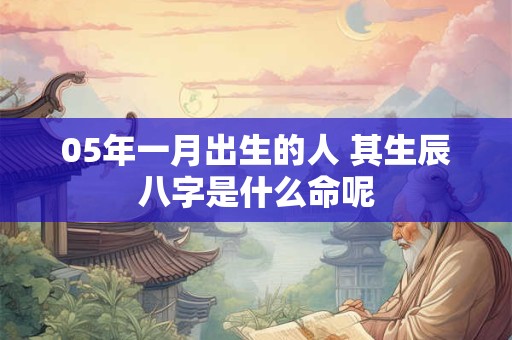 05年一月出生的人 其生辰八字是什么命呢