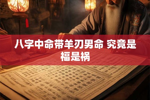 八字中命带羊刃男命 究竟是福是祸