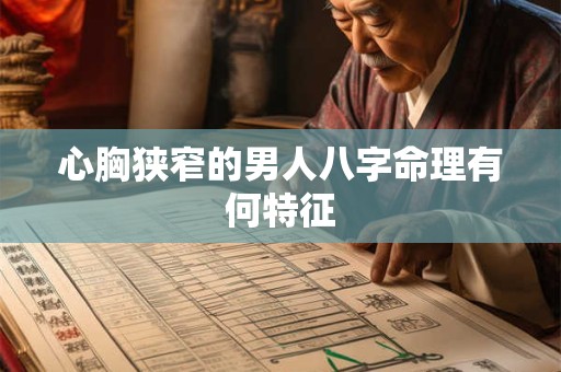 心胸狭窄的男人八字命理有何特征