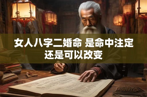 女人八字二婚命 是命中注定还是可以改变