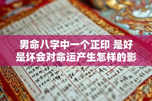 男命八字中一个正印 是好是坏会对命运产生怎样的影响