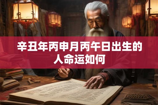 辛丑年丙申月丙午日出生的人命运如何
