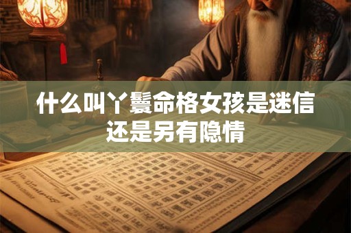什么叫丫鬟命格女孩是迷信还是另有隐情