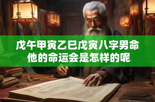 戊午甲寅乙巳戊寅八字男命 他的命运会是怎样的呢