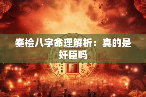 秦桧八字命理解析：真的是奸臣吗