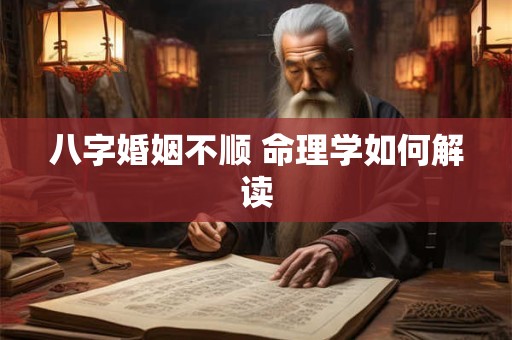 八字婚姻不顺 命理学如何解读