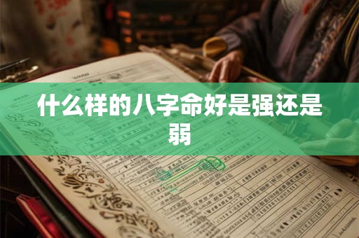 什么样的八字命好是强还是弱