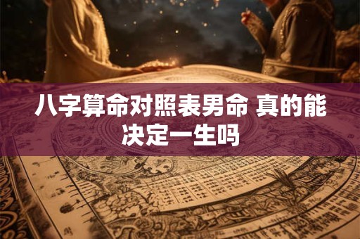八字算命对照表男命 真的能决定一生吗