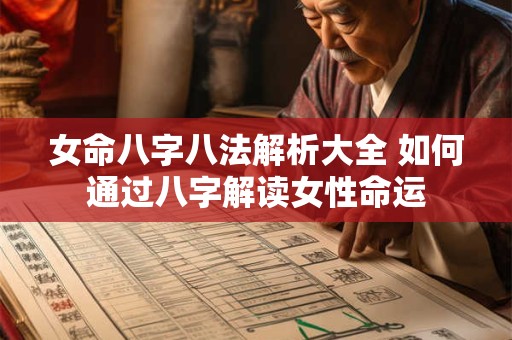 女命八字八法解析大全 如何通过八字解读女性命运