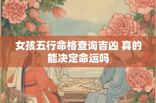 女孩五行命格查询吉凶 真的能决定命运吗