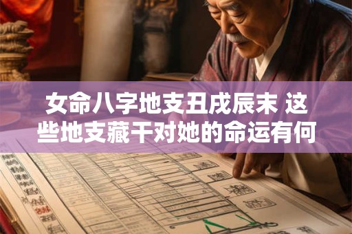女命八字地支丑戌辰末 这些地支藏干对她的命运有何影响
