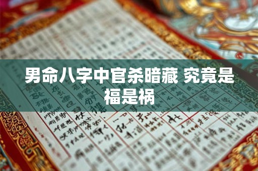 男命八字中官杀暗藏 究竟是福是祸